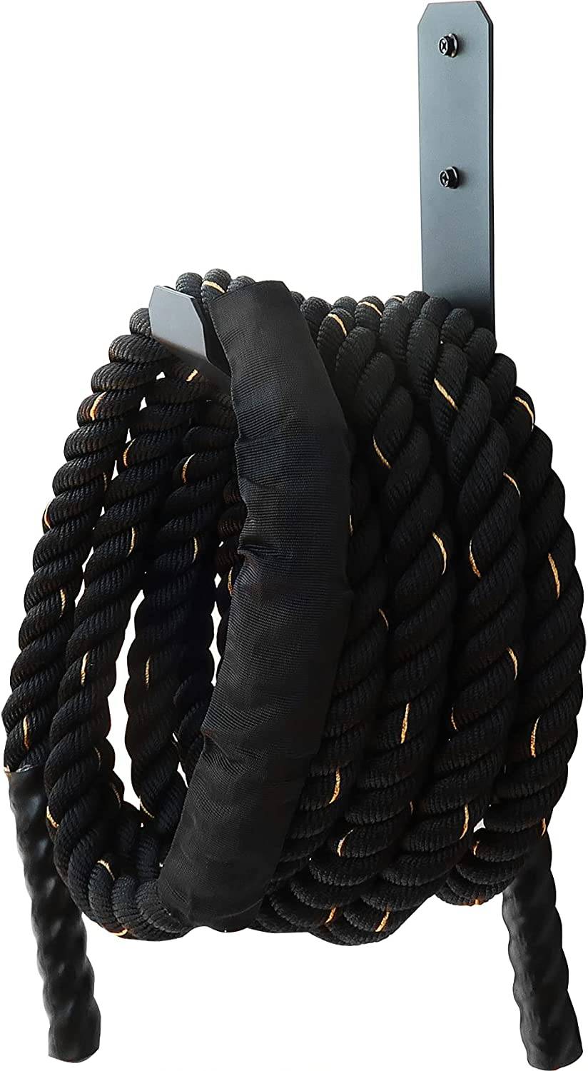 Hemacudy Gancho de Almacenamiento de Cuerda de Ejercicio, Soporte de Almacenamiento de Cuerda de Montaje en Pared para Cuerda de Ejercicio Cuerda de Batalla en Gimnasio en Casa o Gimnasio Comercial