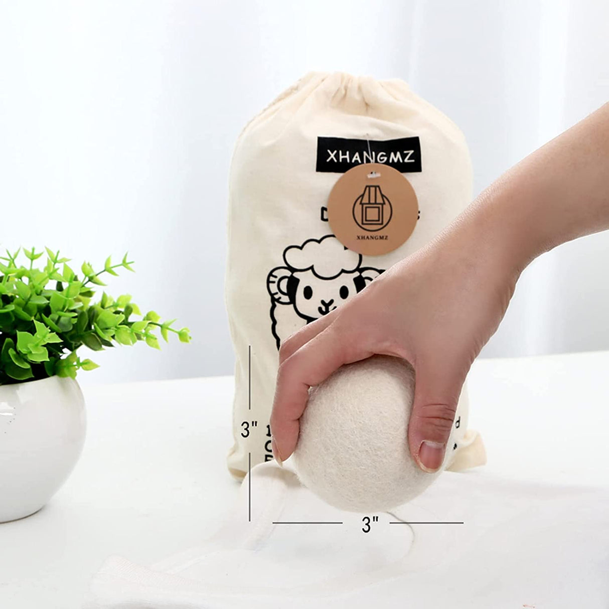 XHANGMZ Bolas de secadora de lana, paquete de 6 bolas de lavandería XL, tejido orgánico natural de lana de Nueva Zelanda, seguro para bebés sin aditivos químicos, ropa antibobinado, elimina la electricidad estática - DIGVICE MX