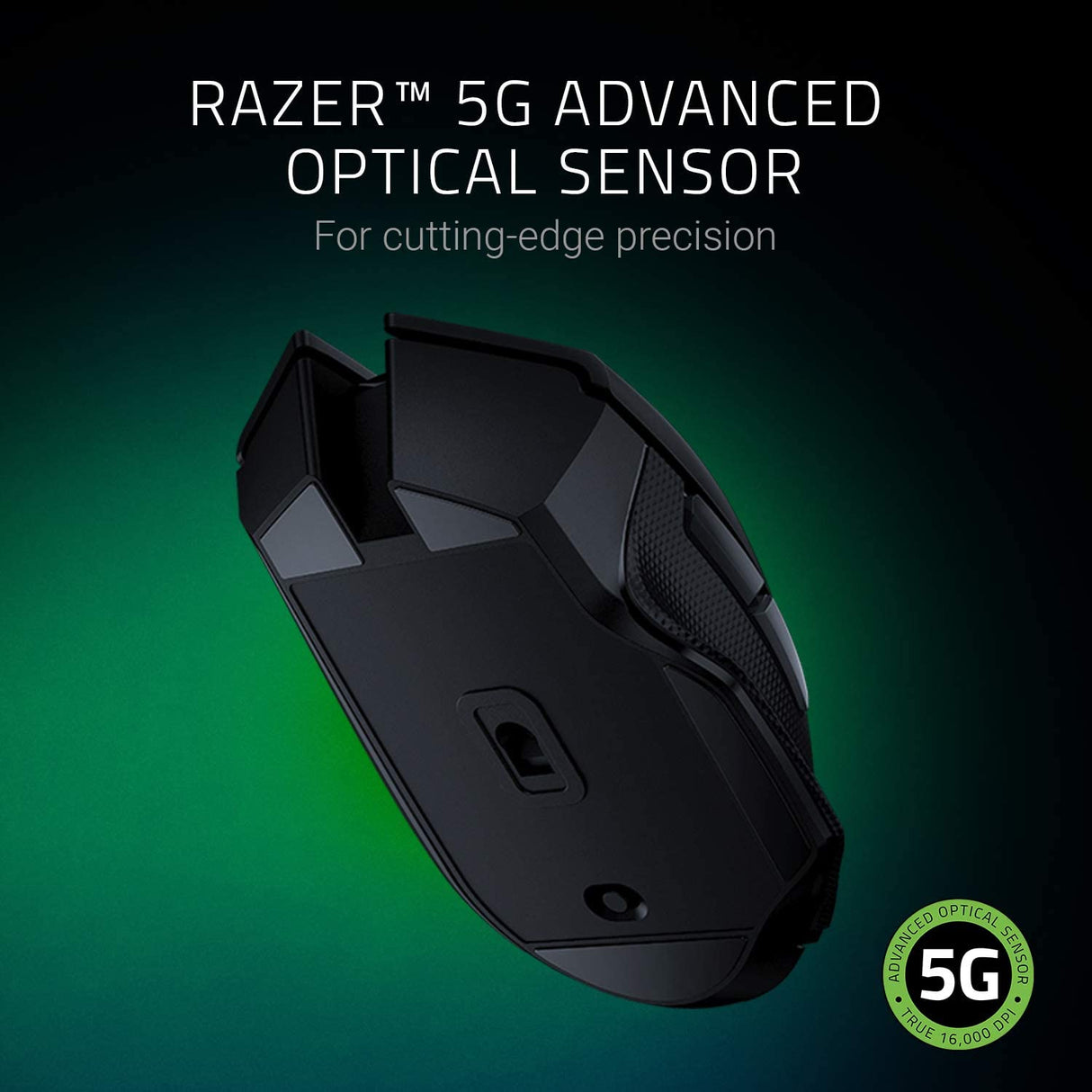 Razer Basilisk X Hyperspeed - Ratón inalámbrico para juegos: compatible con Bluetooth e inalámbrico, sensor óptico de 16 K DPI, 6 botones programables, batería de 450 horas, negro clásico
