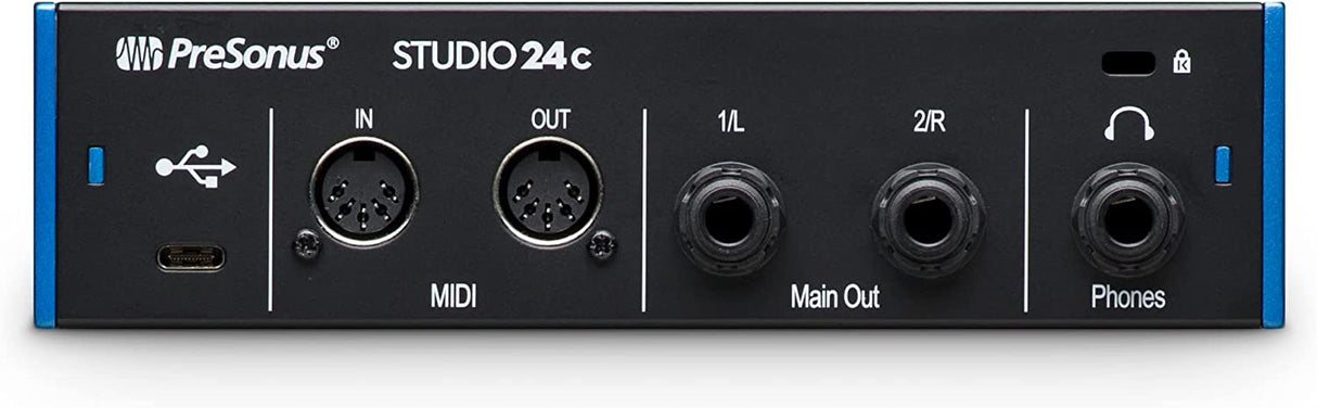 PreSonus Studio 24c 2x2, 192 kHz, interfaz de audio USB con Studio One Artist y software de grabación DAW Ableton Live Lite
