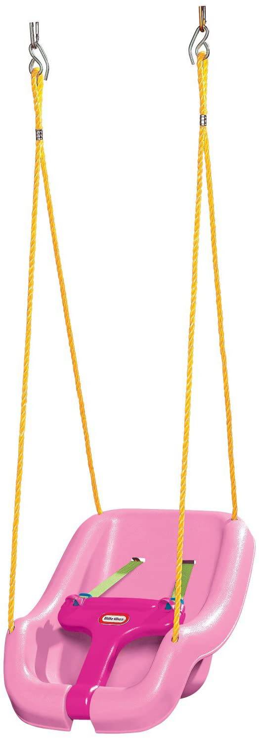 Little Tikes Snug 'n Secure Pink Swing con correas ajustables, 2 en 1 para bebés y niños pequeños de 9 meses a 4 años - DIGVICE MX