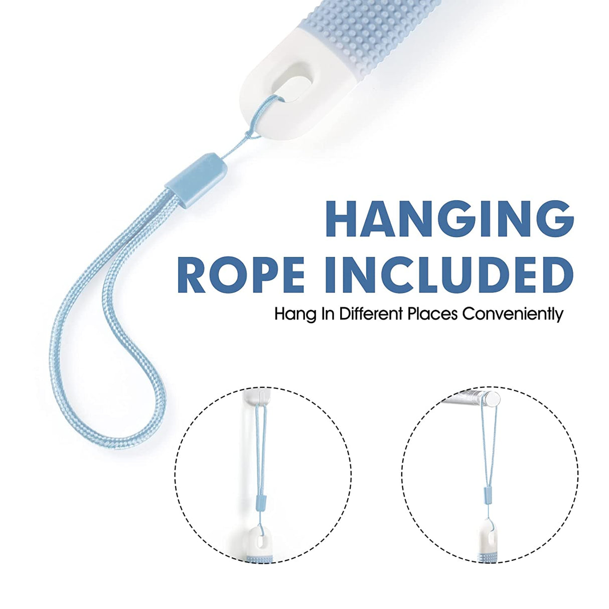 Backski - Depurador de espalda antideslizante para ducha, cepillo de espalda de mango largo con cerdas rígidas y suaves, exfoliante corporal para baño o cepillo seco.