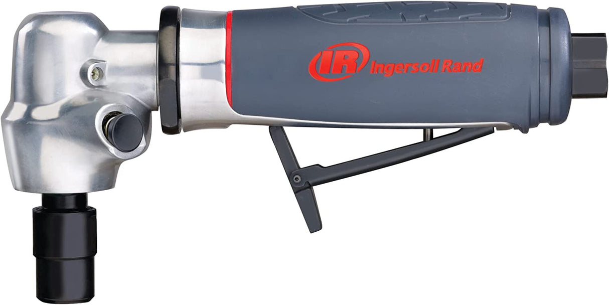 Amoladora neumática Ingersoll Rand 5102MAX: ángulo recto, empuñadura ergonómica, motor de 0,4 HP y 20 000 RPM, herramienta liviana, bloqueo del husillo, gris - DIGVICE MX