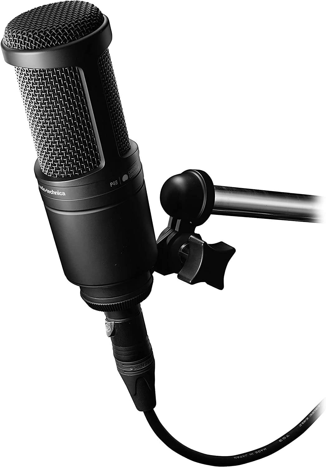 Audio-Technica AT2020  Micrófono XLR de estudio de condensador cardioide, ideal para aplicaciones de estudio de proyectos/casa