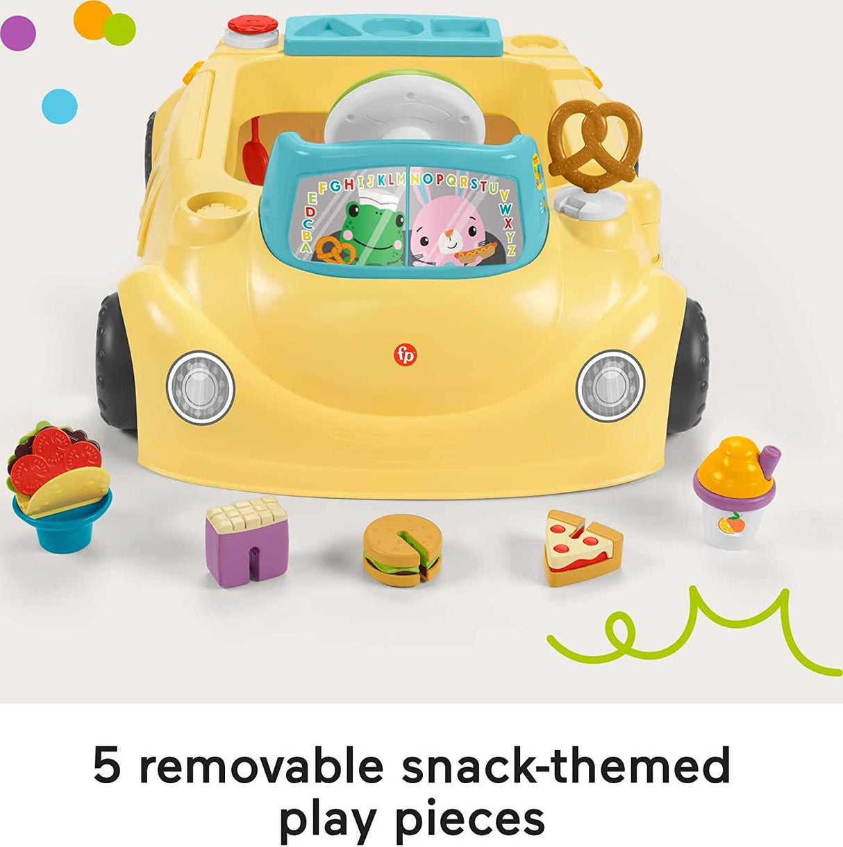 Fisher-Price - Centro de actividades para bebés Jumperoo 2 en 1, divertido camión de comida con luces musicales y escenarios inteligentes Contenido de aprendizaje - HBX70