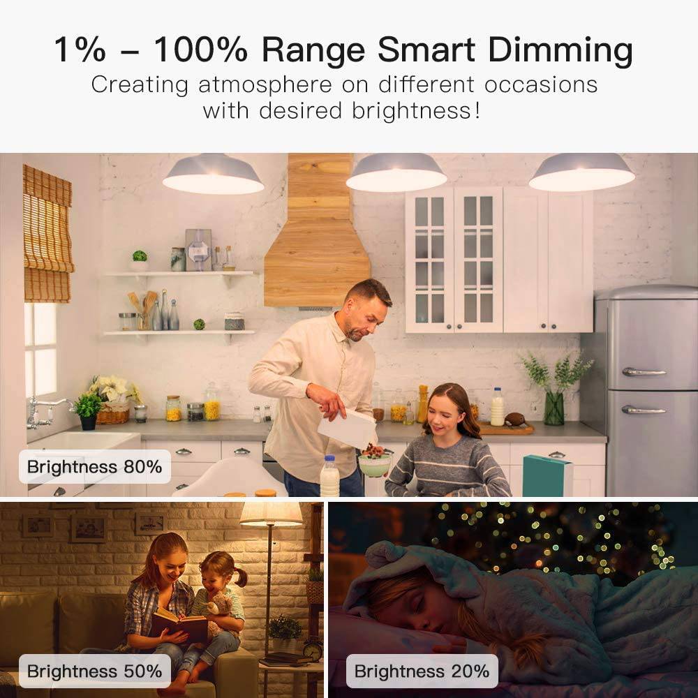 Bombillas inteligentes, bombilla LED WiFi TREATLIFE, bombilla inteligente regulable funciona con Alexa, Google Home, SmartThings, blanco cálido y blanco frío (2700 K-6500 K), 2,4 Ghz, 800 lm, E26, A19, 9 W, no requiere concentrador - DIGVICE MX