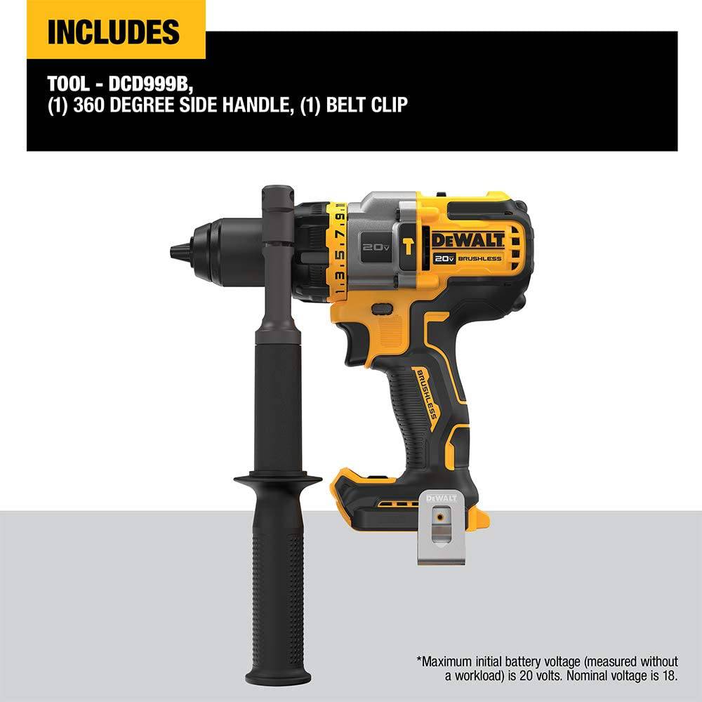 DEWALT FLEXVOLT ADVANTAGE 20V MAX* Taladro percutor, inalámbrico, 1/2 pulgada, solo herramienta (DCD999B) - DIGVICE MX