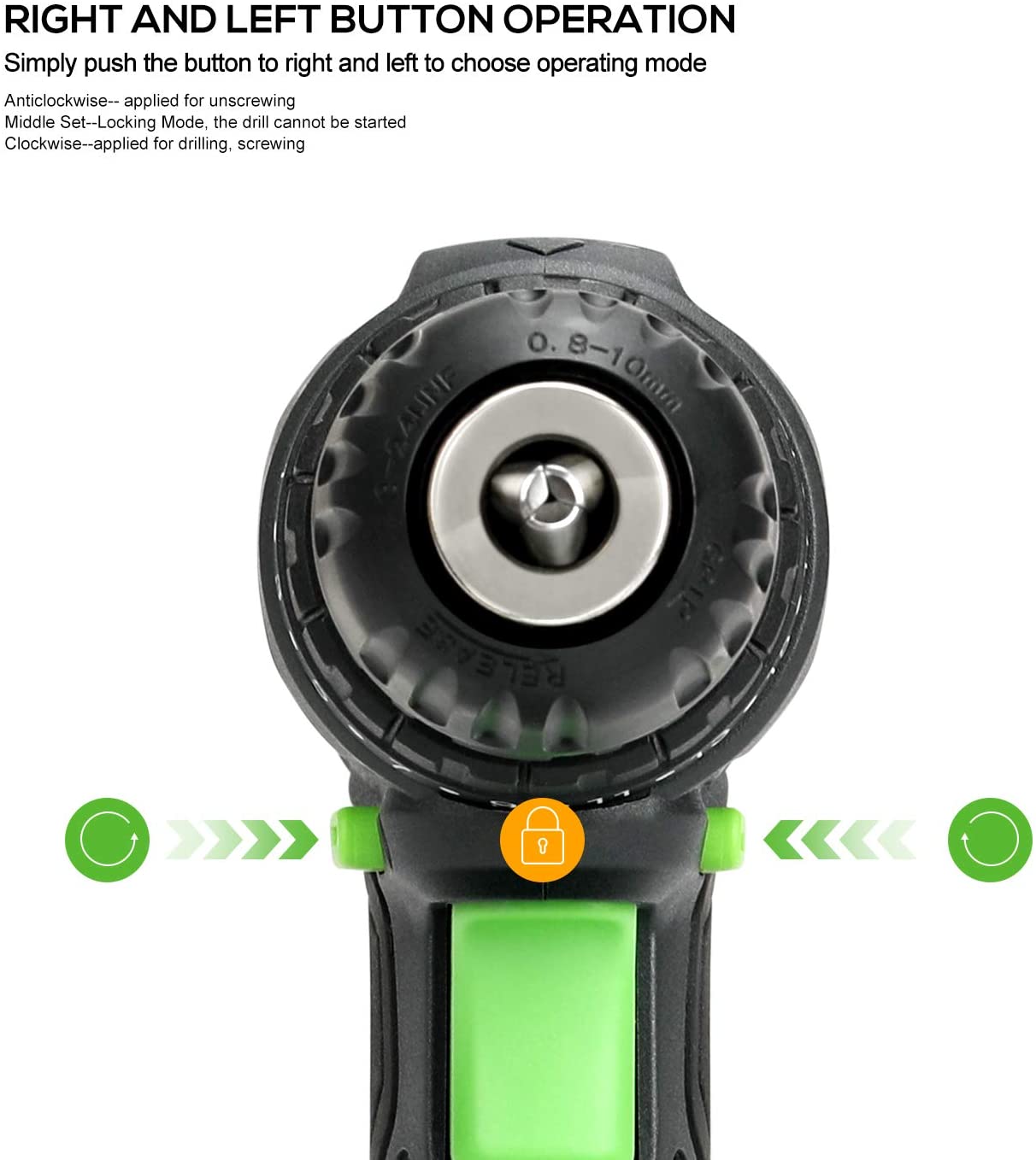 GALAX PRO Taladro compacto de 2 velocidades 20 V MAX taladro de iones de litio/controlador, taladro eléctrico de 3/8 pulgadas con ajuste de par de 19 + 1, batería de 1,3 Ah, luz de trabajo LED - DIGVICE MX