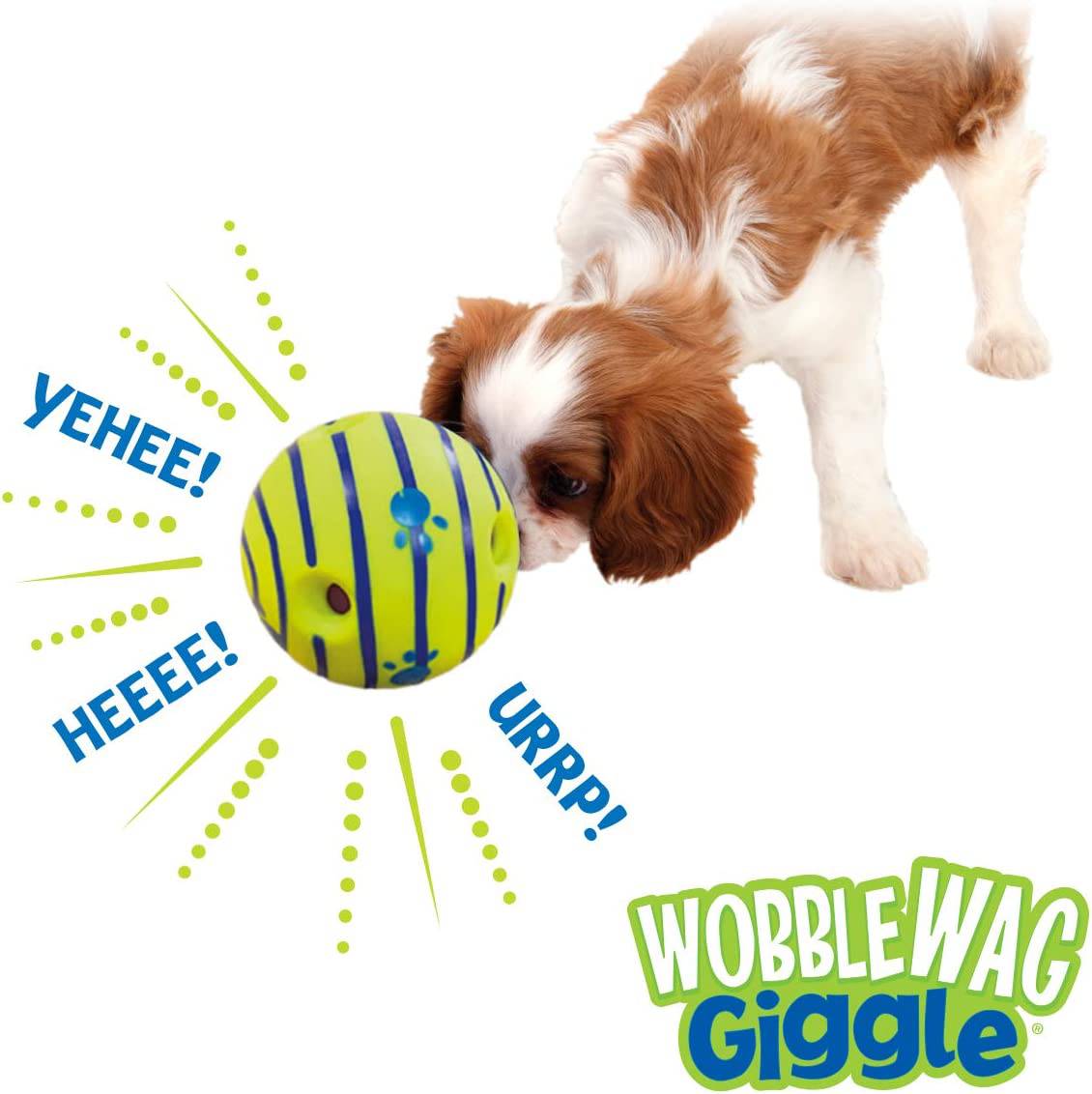 Wobble Wag Giggle Ball, juguete interactivo para perros, divertidos sonidos de risa cuando se enrolla o agita. - DIGVICE MX