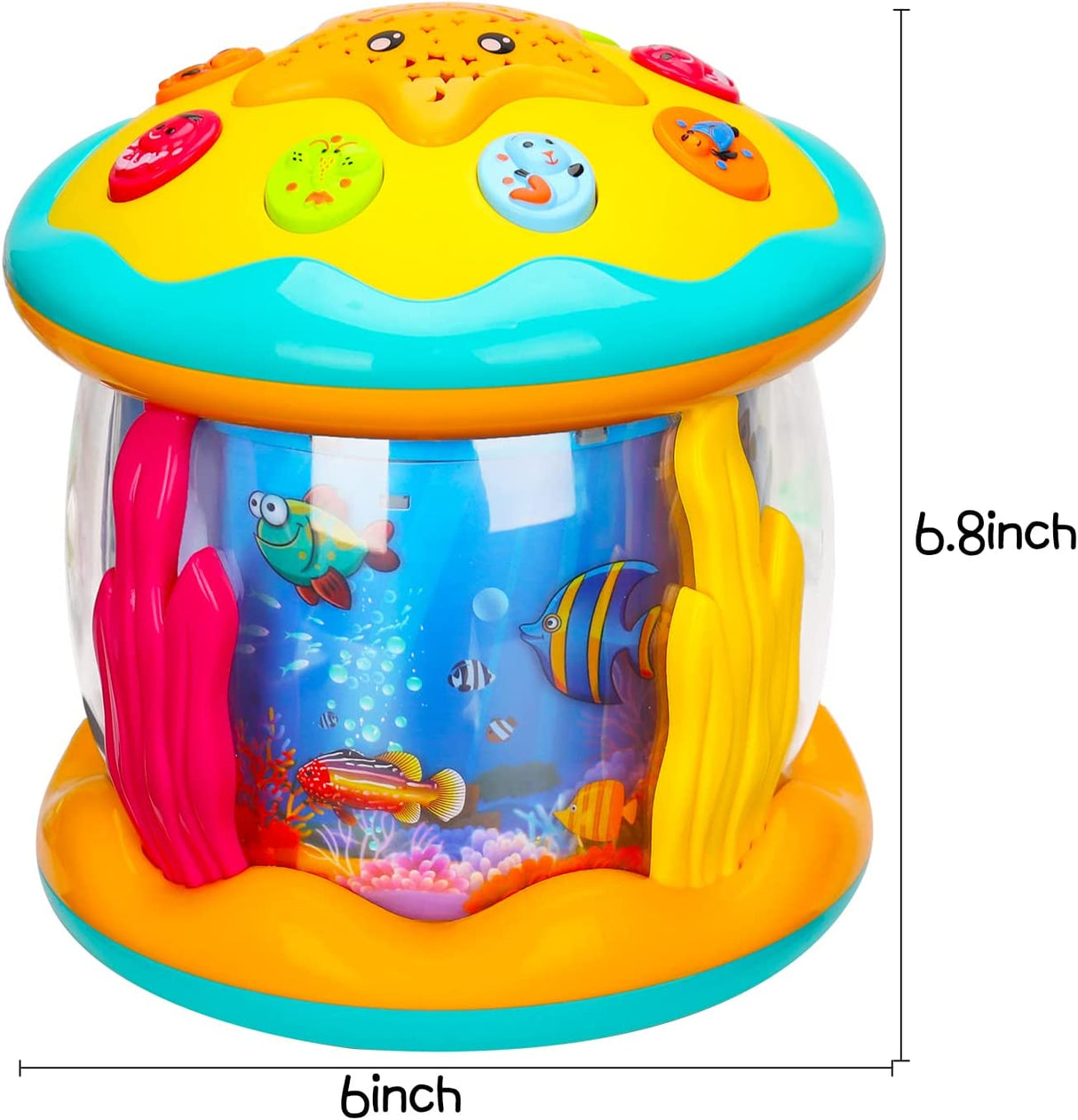 Tsomtto - Juguetes para bebés de 6 a 12 meses Proyector musical 4 en 1 Giratorio - B09TKCGM5V