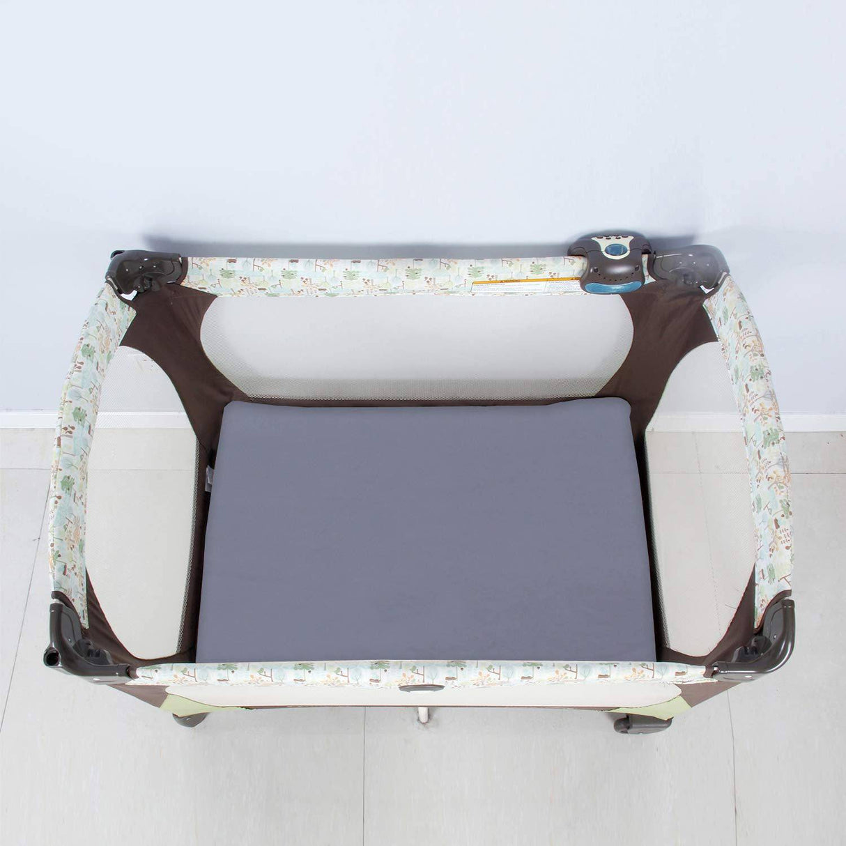 BILOBAN - Pack and Play Sábanas ajustadas, paquete de 2 juegos portátiles | Sábanas para minicunas, sábanas de microfibra ultrasuave, blancas y grises, preencogidas - DIGVICE MX