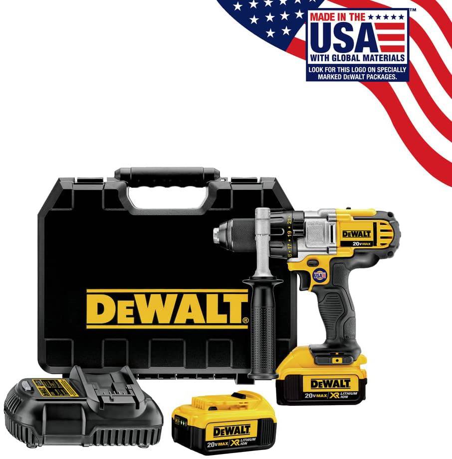 DeWalt DCD980 M2 20 V max XR Li-Ion Premium Drill/Driver Kit de 3 velocidades - DIGVICE MX
