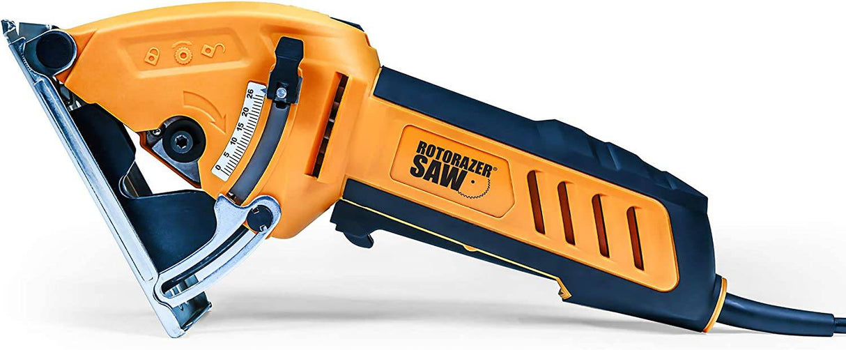 ROTORAZER Juego de sierra circular compacta Proyectos de bricolaje: corte de paneles de yeso, azulejos, lechada, metal, tuberías, PVC, plástico, cobre, alfombras con cuchillas, colector de polvo y estuche - DIGVICE MX