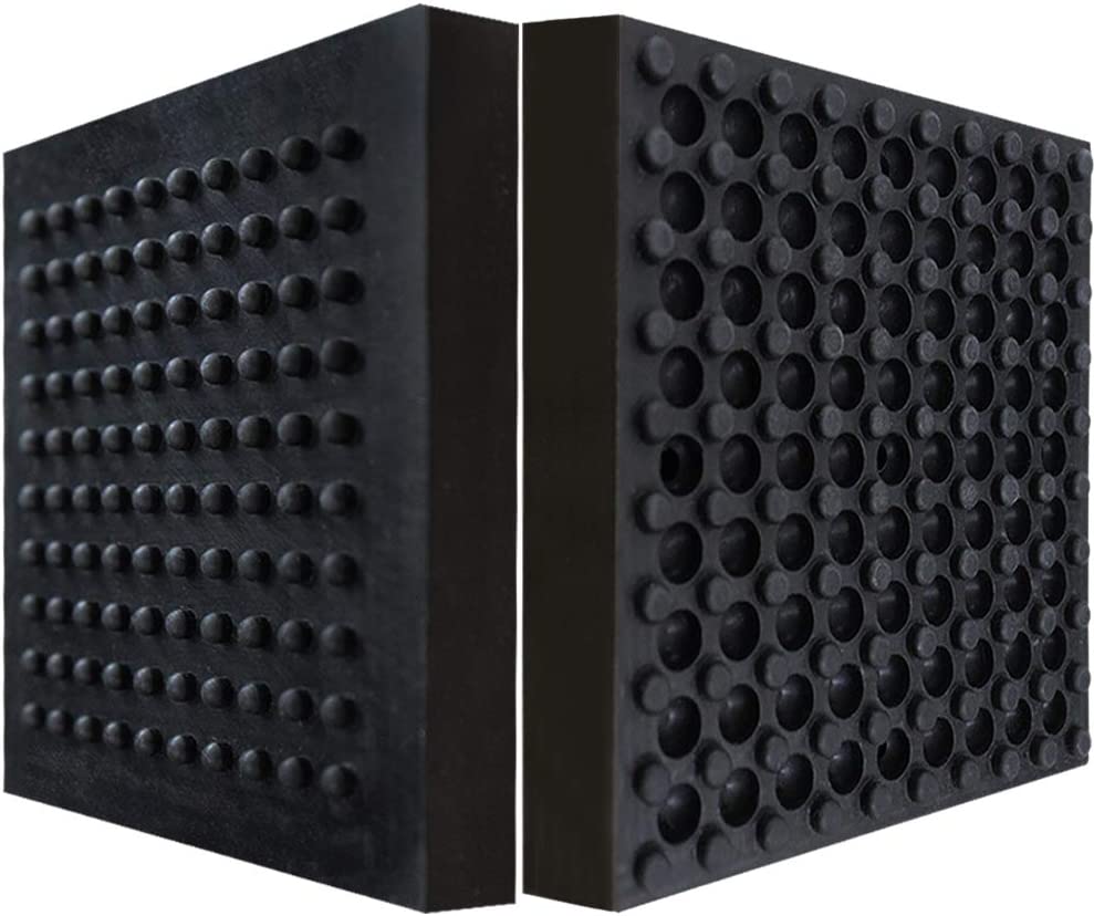 BXI - Alfombrilla para equipo de ejercicio, 4 x 4 x 0,8 pulgadas, paquete de 4 alfombrillas antideslizantes antivibración para cinta de correr, almohadilla de gel de silicona integrada de acero resistente