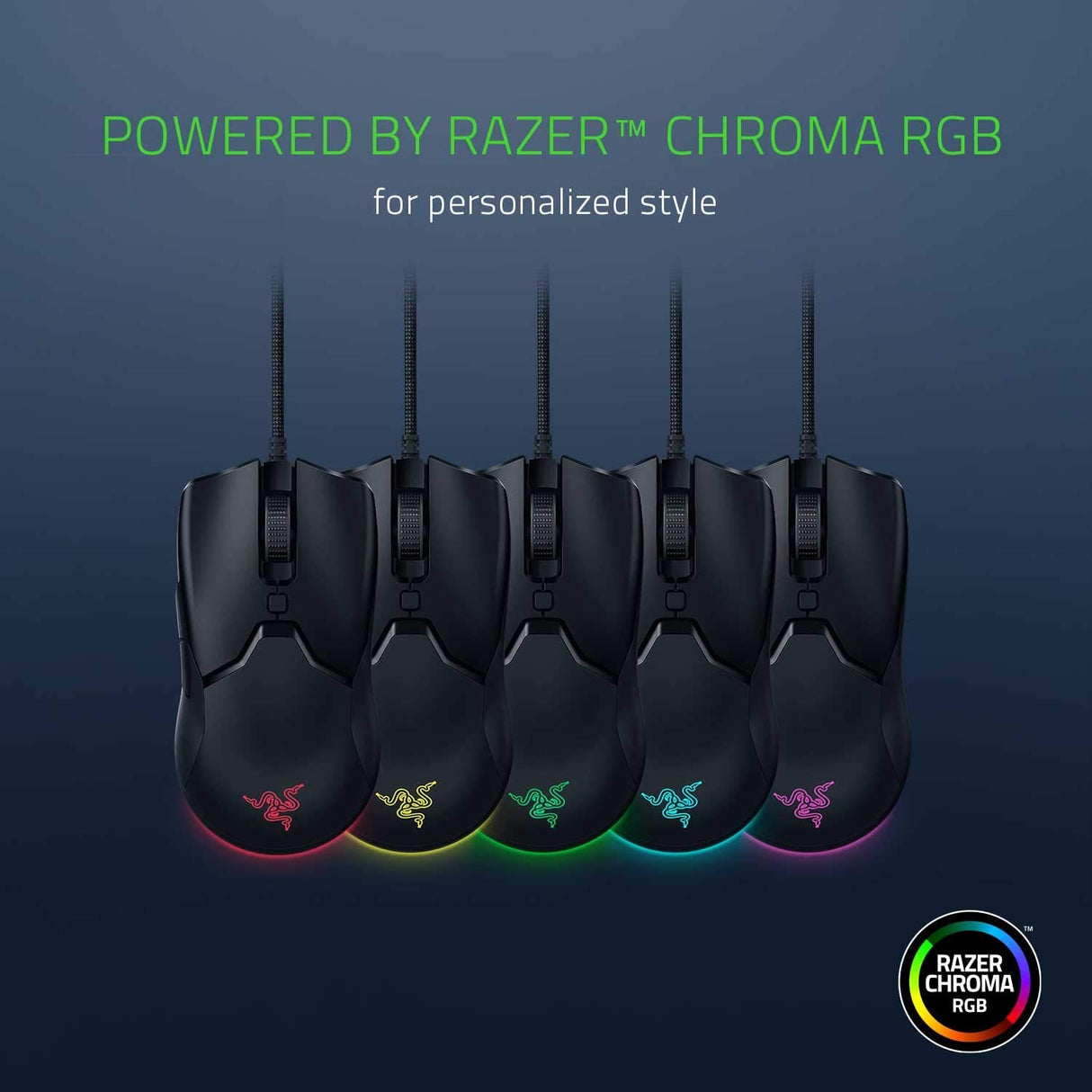 Razer Viper Mini Ultralight Gaming Mouse: los interruptores de juego más rápidos - Sensor óptico de 8500 DPI - Iluminación Chroma RGB Underglow - 6 botones programables - Cable sin arrastre - Negro clásico