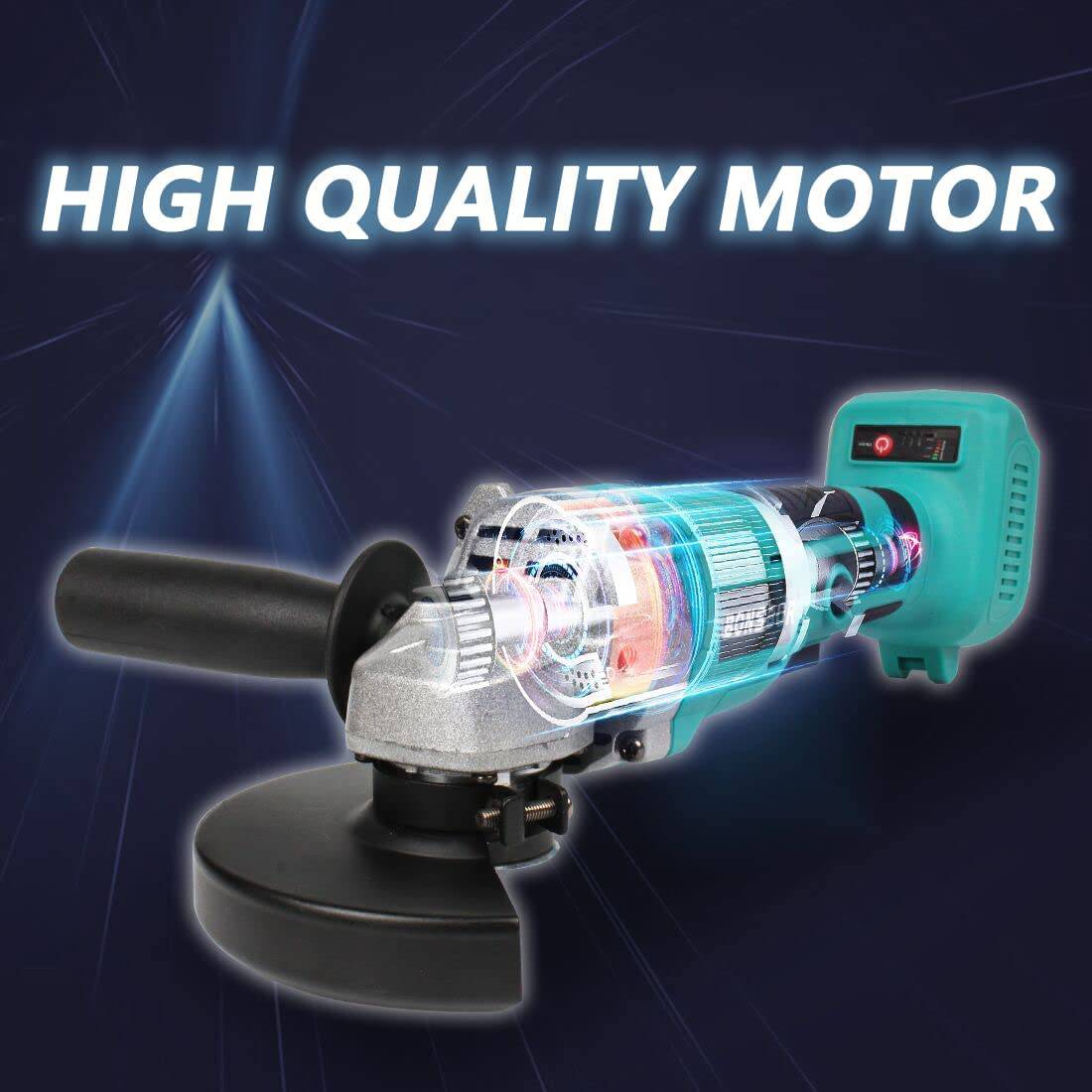 Amoladora angular inalámbrica BONSBOR Amoladoras de metal de velocidad variable de 18 V con motor sin escobillas y sistema de enfriamiento doble, ruedas de corte de 5 ", 18000 RPM - DIGVICE MX