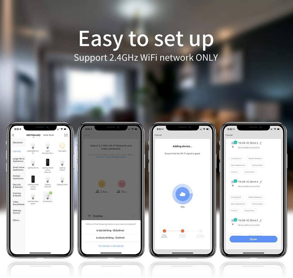 LEDEPLY - 5 W = 40 W, bombilla inteligente A15, compatible con Alexa, Google Home, E26, cambio de color, bombillas LED WiFi regulables, no requiere concentrador, 1 paquete, - DIGVICE MX
