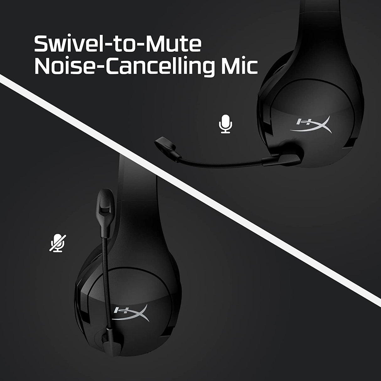 HyperX Cloud Stinger Core - Auriculares inalámbricos para juegos, para PC, sonido envolvente 7.1, micrófono con cancelación de ruido, ligero
