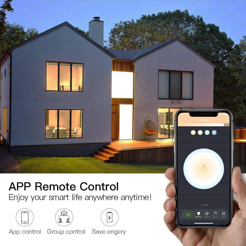 Bombillas inteligentes, bombilla LED WiFi TREATLIFE, bombilla inteligente regulable funciona con Alexa, Google Home, SmartThings, blanco cálido y blanco frío (2700 K-6500 K), 2,4 Ghz, 800 lm, E26, A19, 9 W, no requiere concentrador - DIGVICE MX