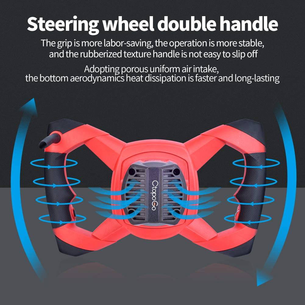 CtopoGo - 1600 W portátil eléctrico hormigón cemento yeso lechada pintura Thinset mortero paleta mezclador Pro taladro mezclador herramienta de agitación ajustable 6 velocidades portátil estándar 110 V - DIGVICE MX