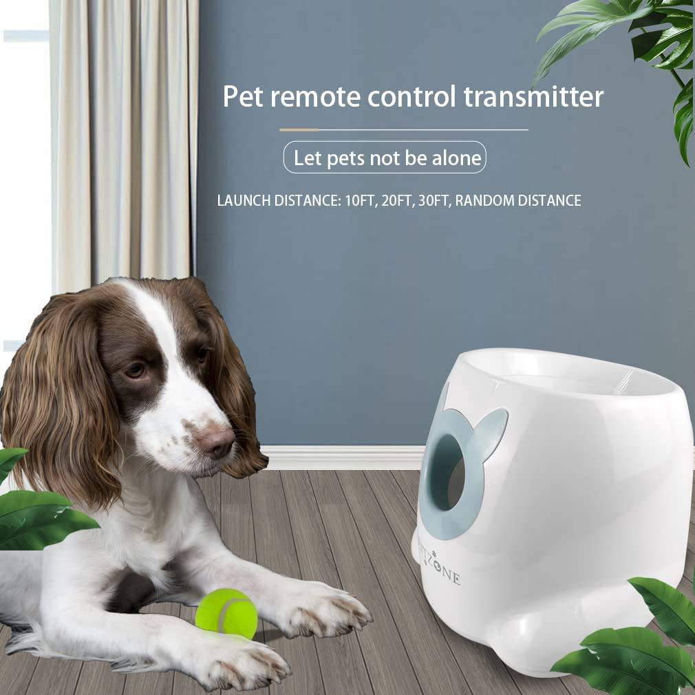 BESTZONE Lanzador de bolas automático interactivo para perros, máquina lanzadora para perros pequeños y medianos, 6 bolas incluidas (1.88 pulgadas), distancia de lanzamiento de 10 a 30 pies - DIGVICE MX