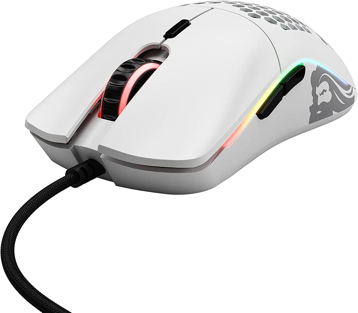 Glorious Gaming Mouse - Model O 67 g Superlight Honeycomb Mouse, Matte White Mouse
