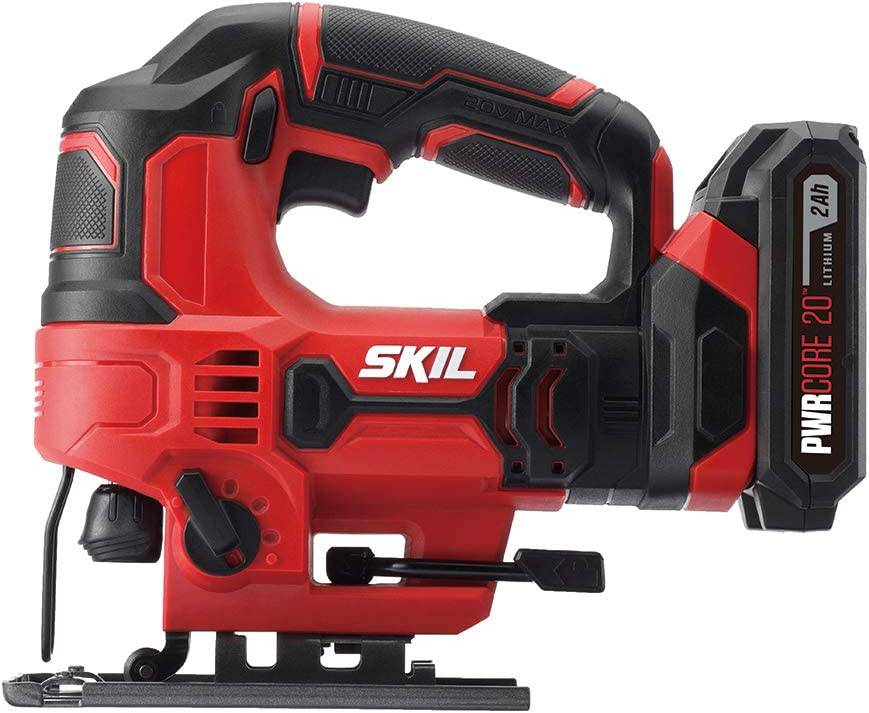 SKIL PWR CORE 20 V 7/8 pulgadas longitud de carrera sierra caladora incluye 2.0 Ah PWR CORE 20 batería de litio y cargador - JS820302 - DIGVICE MX