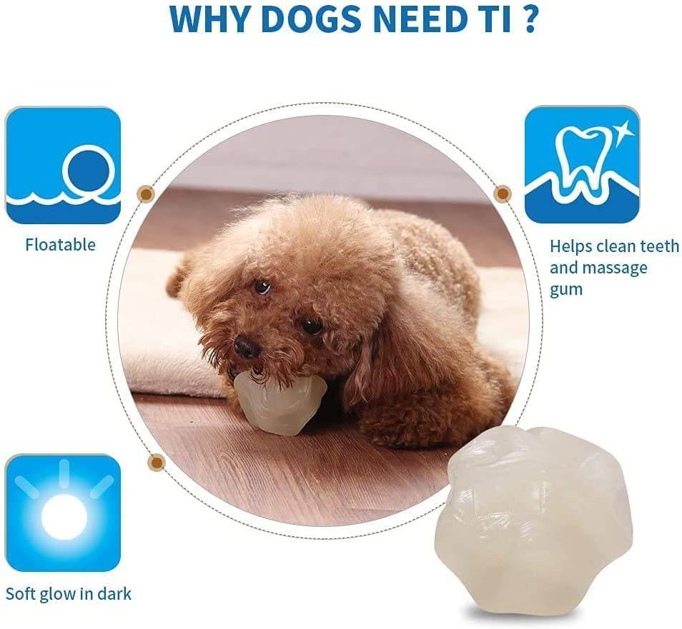 ONTWOPETS Juguetes de pelota para perros, bolas súper hinchables que brillan en la oscuridad para interior y exterior, entrenamiento de agilidad, flota en el agua - DIGVICE MX