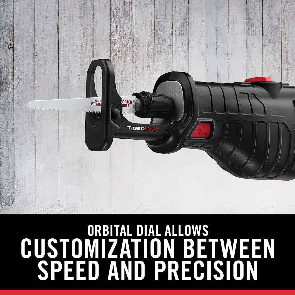 Sierra de sable PORTER-CABLE, 8.5 amperios con acción orbital (PC85TRSOK), negra - DIGVICE MX