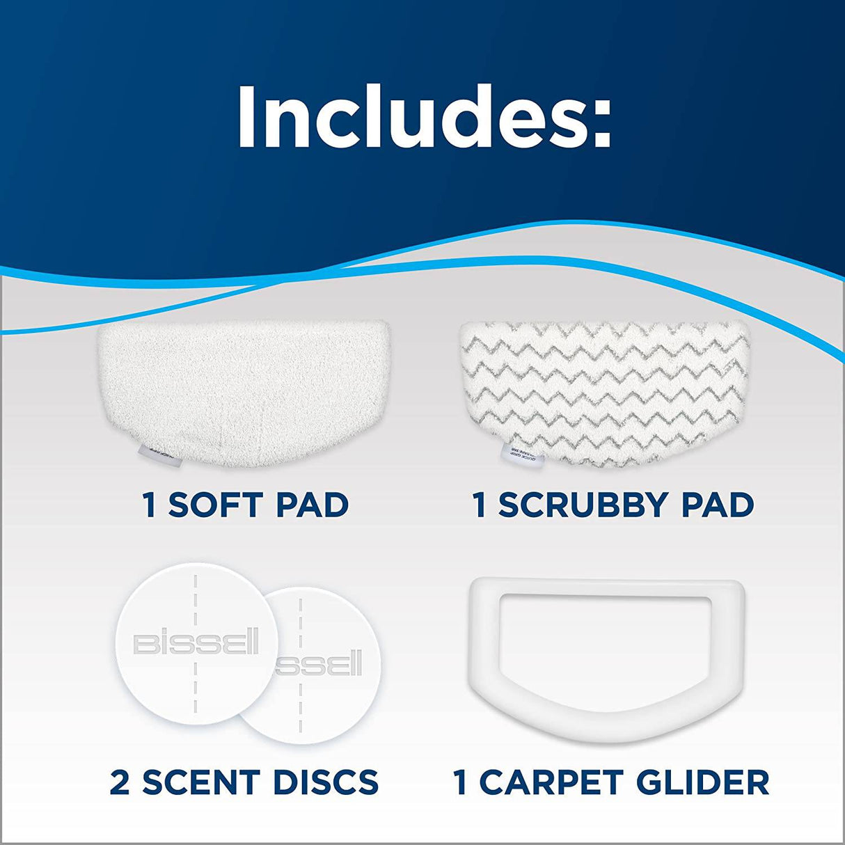 Bissell Power Fresh Steam Mop con desinfección natural, vaporizador de piso, limpiador de azulejos y limpiador de pisos de madera dura con fregador fácil abatible, 1940A