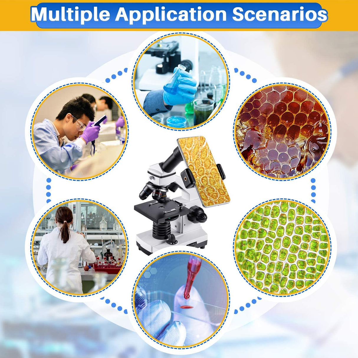 Microscopios Bebang 100x-2000x para niños estudiantes adultos