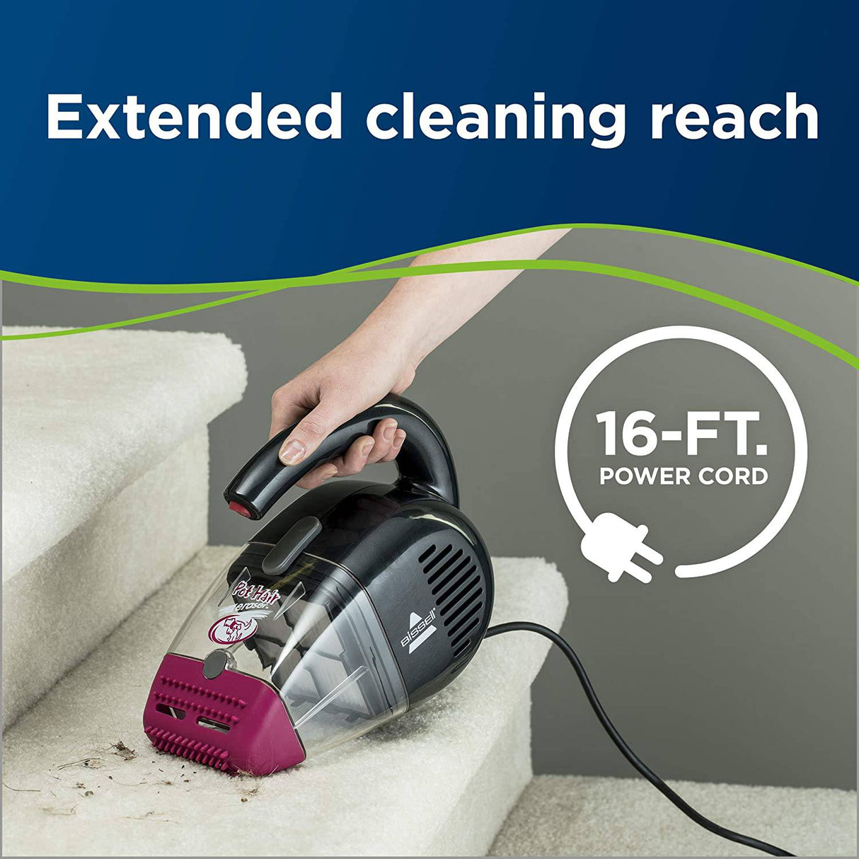 Aspiradora de mano Bissell Pet Hair Eraser, con cable, 33A1 - DIGVICE MX