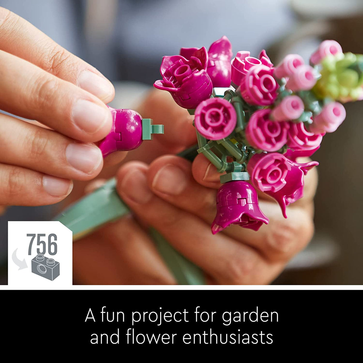 LEGO Icons Flower Bouquet 10280 Juego de construcción para adultos (756 piezas)