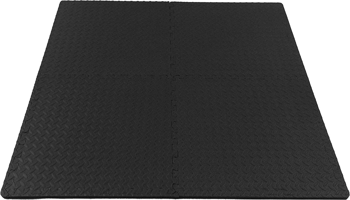 ProsourceFit Puzzle - Colchoneta de ejercicios de ½”, baldosas entrelazadas de espuma EVA, piso protector para equipos de gimnasio y cojín para entrenamientos