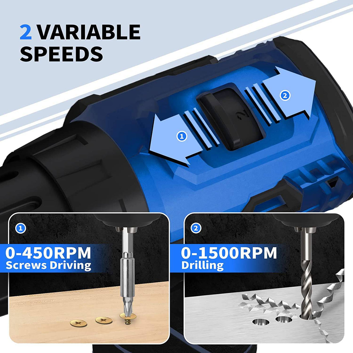 SEYVUM C11 Juego de brocas inalámbricas, Compacto Potente motor sin escobillas, taladro eléctrico de 12 V de par de 350 libras de torsión, taladro eléctrico con bolsa de herramientas, cargador rápido de 1 H, brocas de destornillador eléctrico ligeras - DIGVICE MX