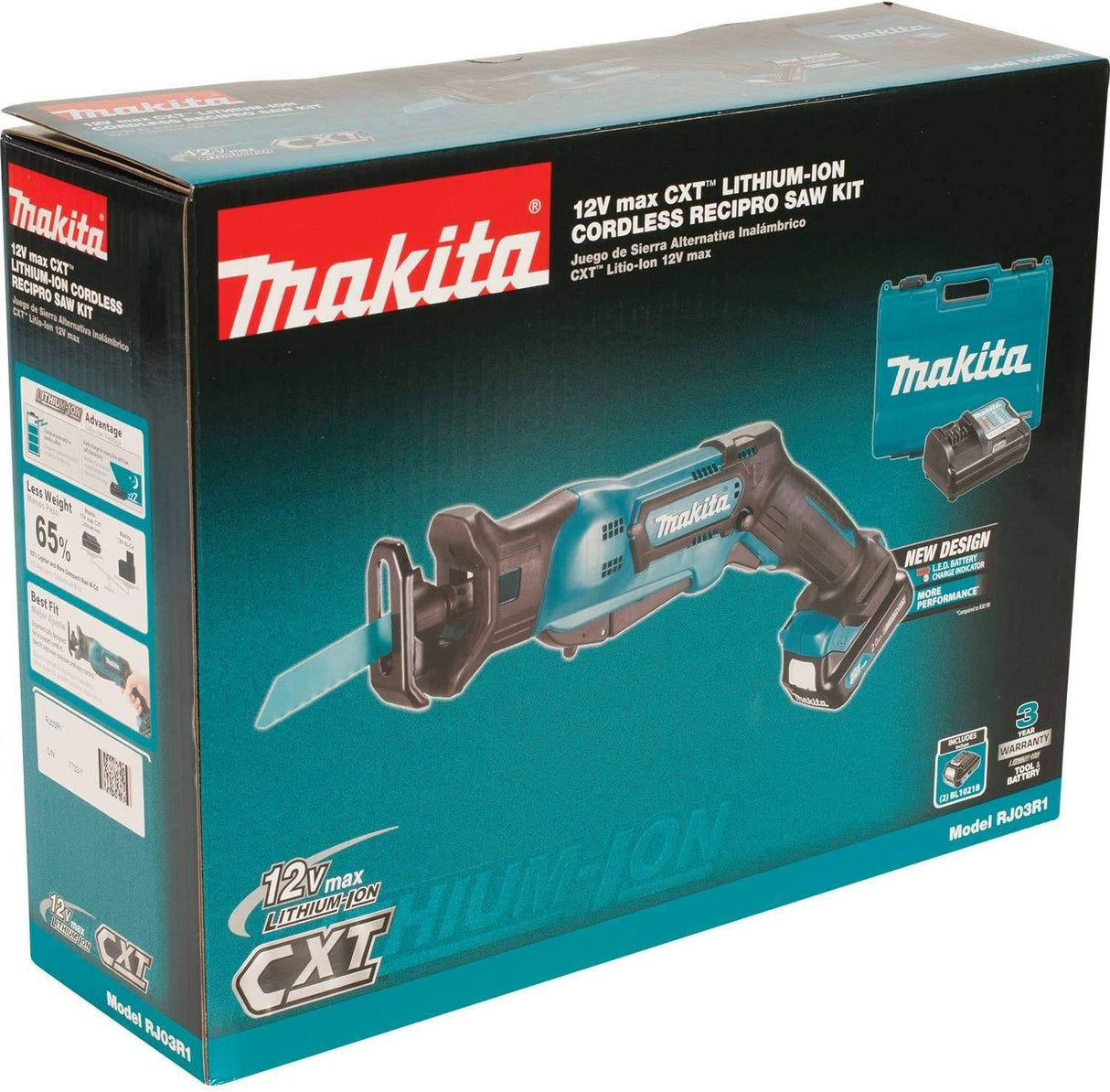 Makita RJ03R1 12V Max CXT Kit de sierra alternativa inalámbrica de iones de litio - DIGVICE MX