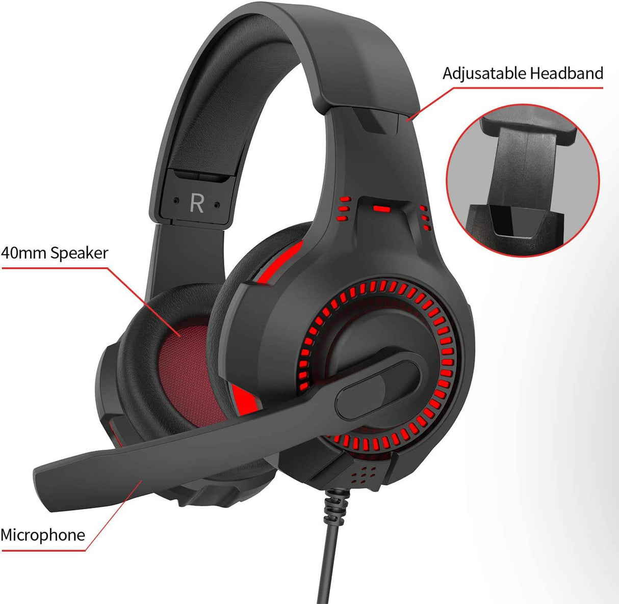 Havit Gaming Keyboard Mouse Headset & Mouse Pad Kit, Rainbow LED Backlit Wired, Over Ear Headphone con micrófono para PC, computadora portátil y más