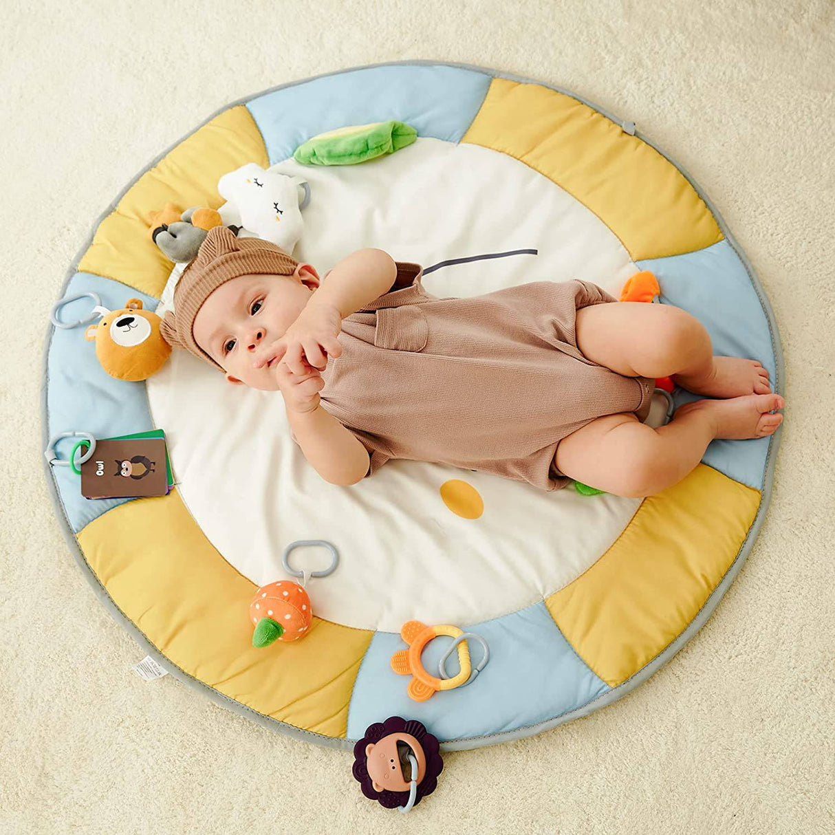 Lupantte Baby Gym Play Mat con 9 juguetes para el desarrollo de habilidades motoras y sensoriales Descubrimiento de idiomas, más grueso antideslizante Baby Activity Gym con Ball Pit, árbol verde para recién nacidos, bebés a niños pequeños - DIGVICE MX