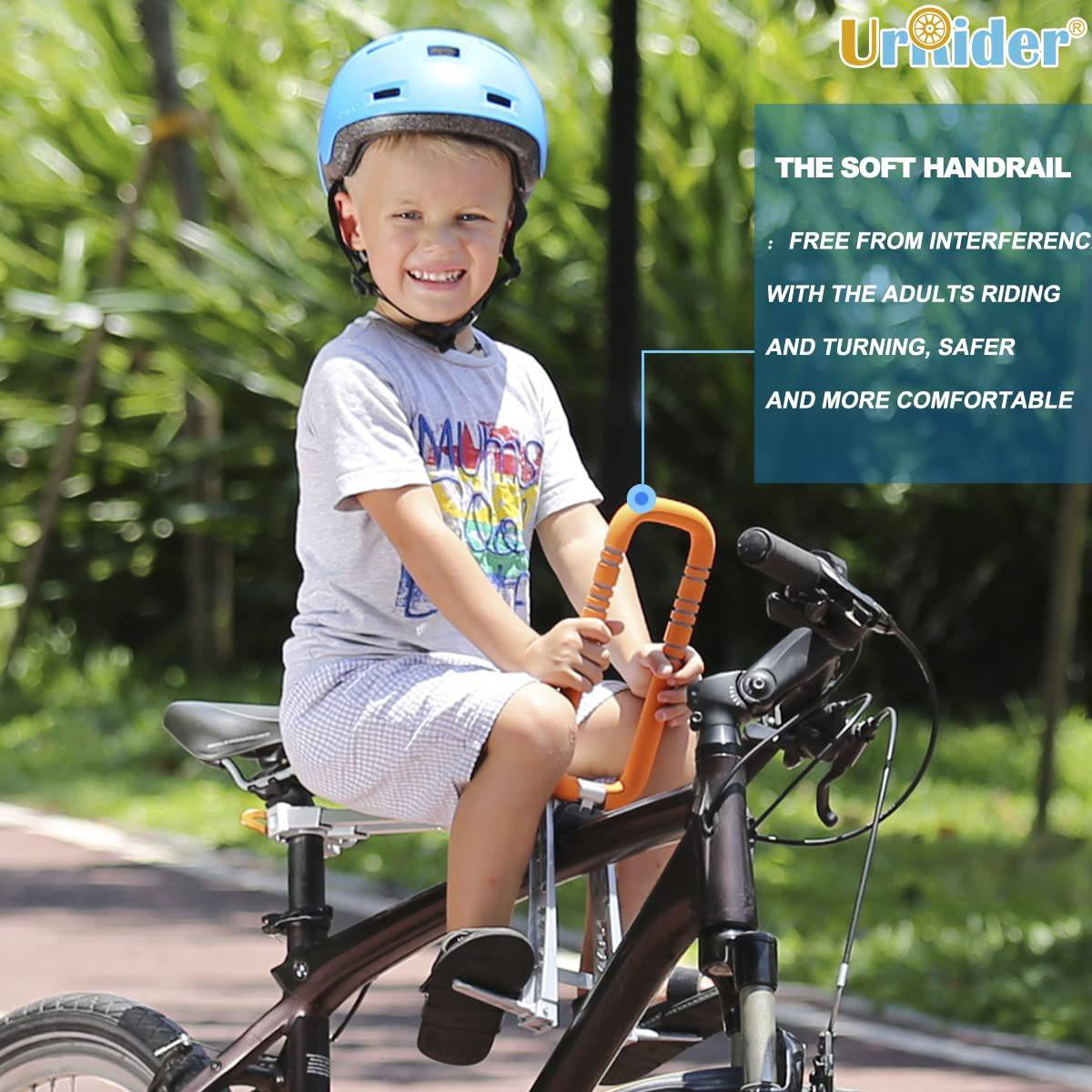 UrRider Asiento de bicicleta para niños, asiento de bicicleta para niños de montaje frontal, plegable, portátil, sin herramientas, liberación rápida, actualización, para niños de 2 a 6 años (hasta 60 libras) - DIGVICE MX