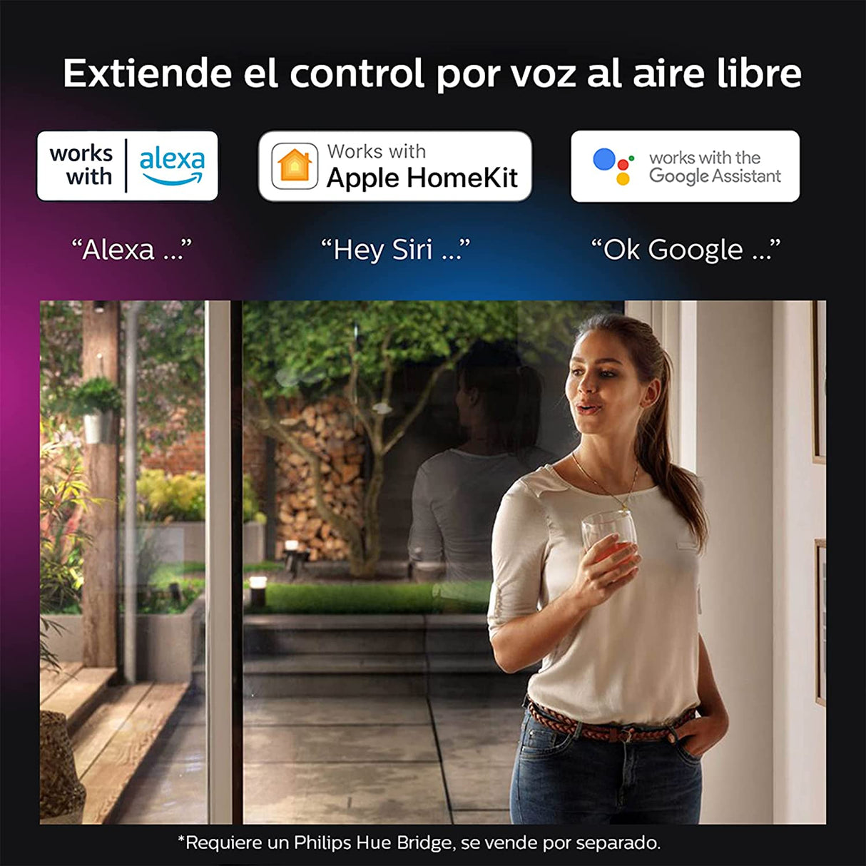 Bombillas inteligentes Philips Hue White Outdoor PAR38 de 13 W (se requiere Hub Philips Hue), 2 bombillas inteligentes LED PAR38 blancas, funciona con Alexa, Apple HomeKit y Google Assistant - DIGVICE MX