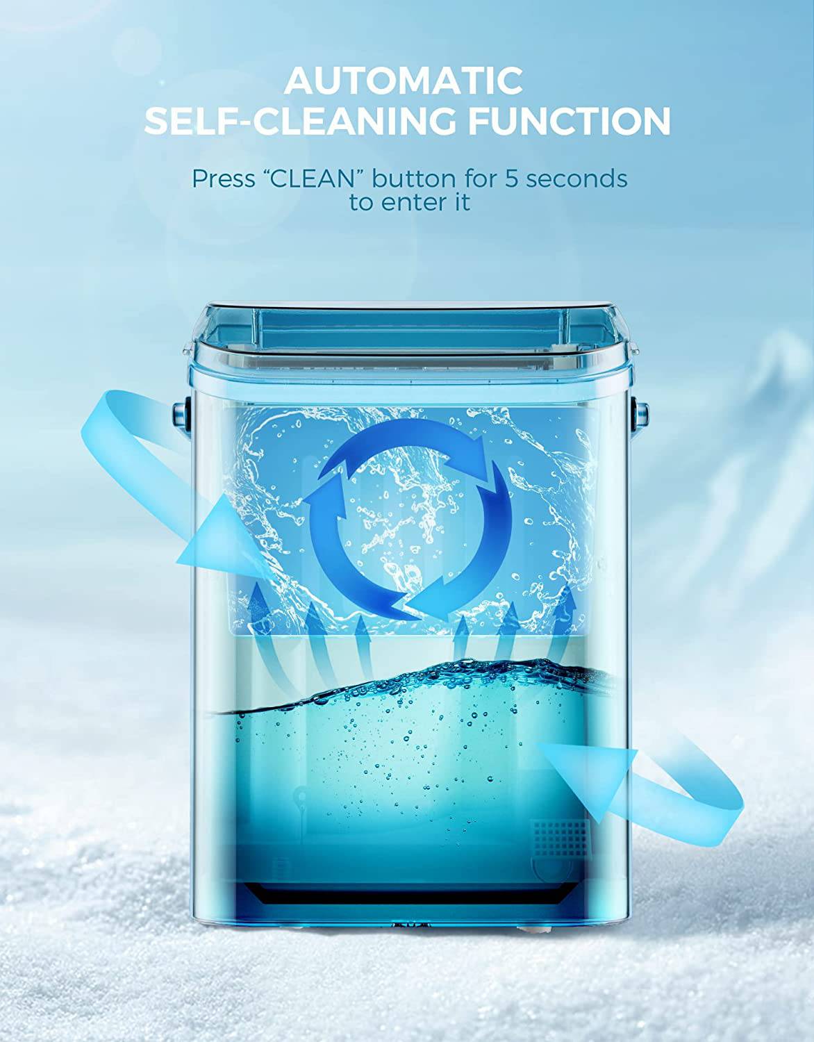 Panaromia - Encimera para máquina para hacer hielo, 27 libras en 24 horas, encimera para hacer hielo autolimpiante con asa, 9 cubos listos en 8 minutos, máquina para hacer hielo eléctrica con cuchara para hielo y cesta Hogar/Cocina/Oficina - DIGVICE MX