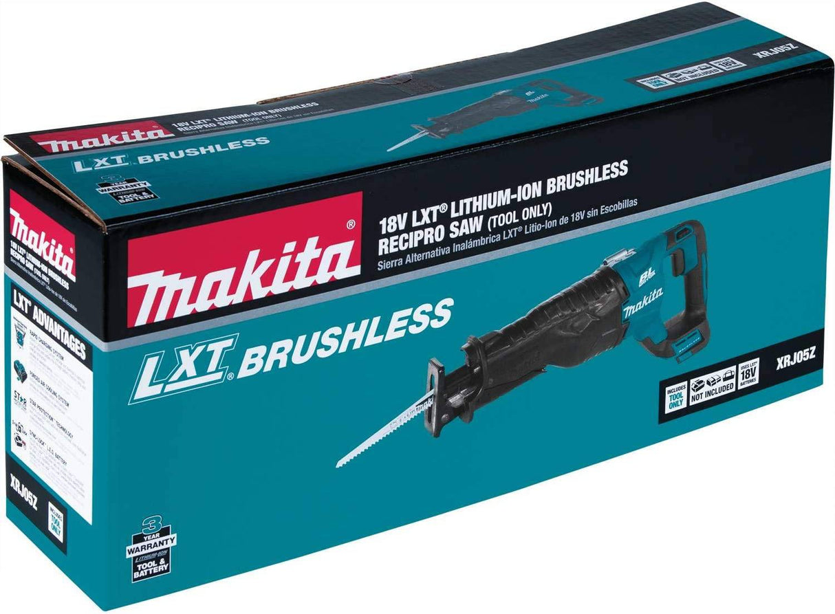 Makita XRJ05Z 18V LXT Litio-Ion sin escobillas Sierra alternativa inalámbrica, solo herramienta - DIGVICE MX