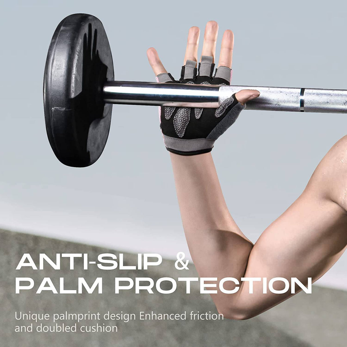 LIFECT - Guantes de entrenamiento transpirables esenciales, guantes de ejercicio de gimnasio sin dedos para levantamiento de pesas con espalda abierta curvada, para levantamiento de pesas, mujeres