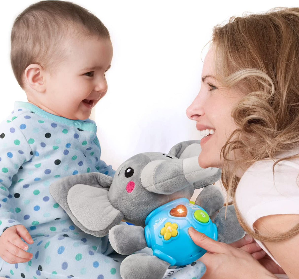 STEAM Life Baby Toys - Elefante de peluche para bebés - SL88001