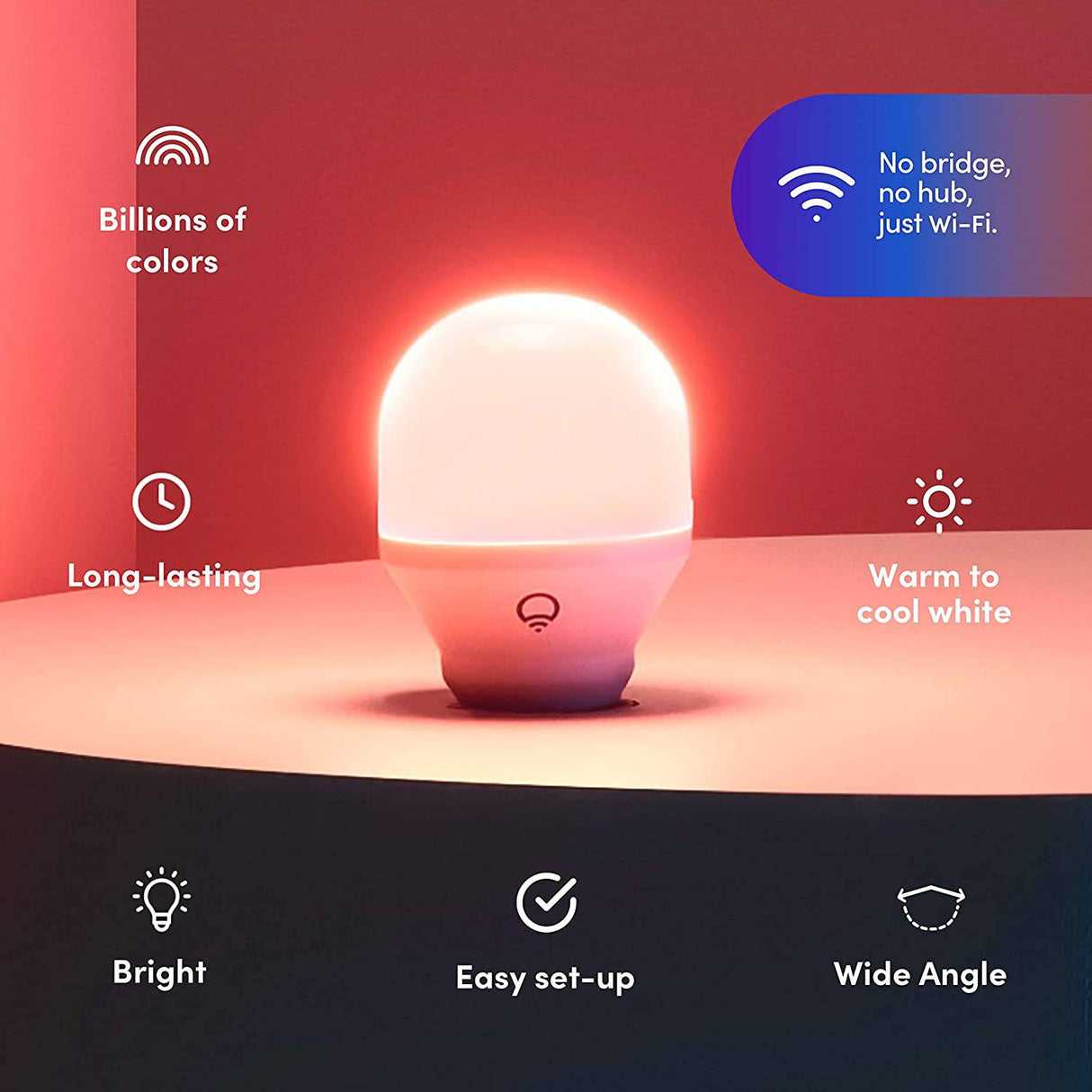 LIFX Color, A19 800 lúmenes, bombilla LED inteligente Wi-Fi, miles de millones de colores y blancos, no requiere puente, compatible con Alexa, Hey Google, HomeKit y Siri (2 unidades) - DIGVICE MX