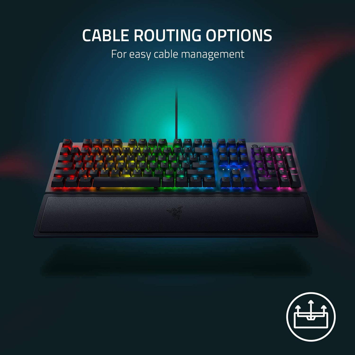 Razer BlackWidow V3 - Teclado mecánico para juegos: Interruptores mecánicos verdes - Táctil y Clicky - Iluminación Chroma RGB - Factor de forma compacto - Funcionalidad macro programable, negro clásico