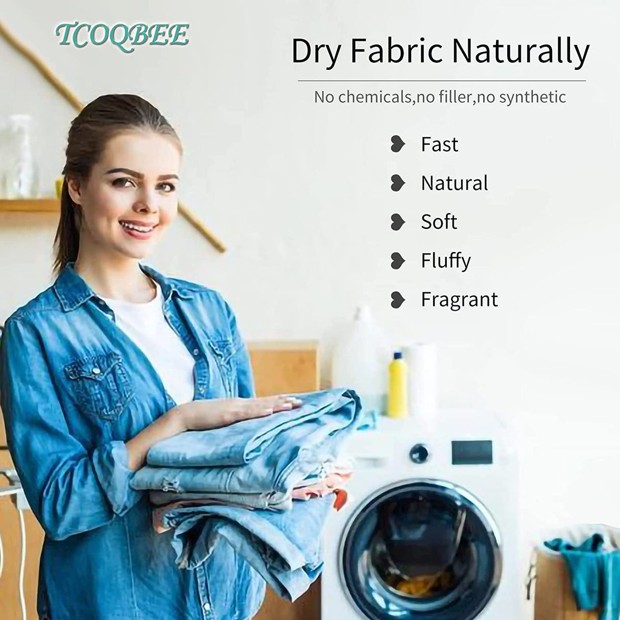 TCOQBEE Bolas de lana reutilizables para secadora Organic XL, paquete de 6, 100 % lana orgánica premium de Nueva Zelanda, suavizante de telas naturales para la ropa, acelera el tiempo de secado, reduce los costos de energía - DIGVICE MX