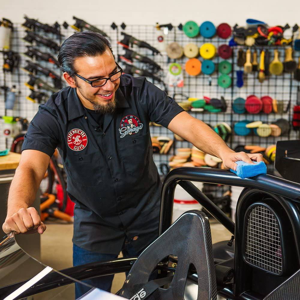 Chemical Guys MIC_292_08 Aplicadores de microfibra de grado premium, azul (paquete de 8)