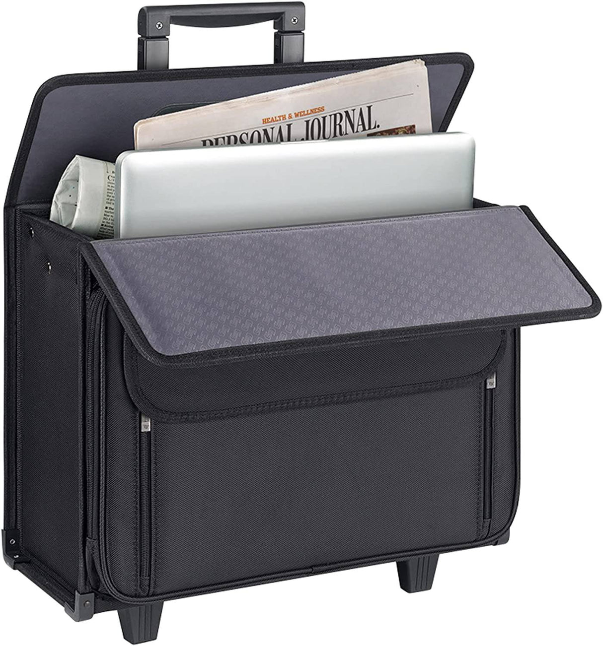 Solo - Lincoln Estuche para catálogo con ruedas de lados rígidos, negro