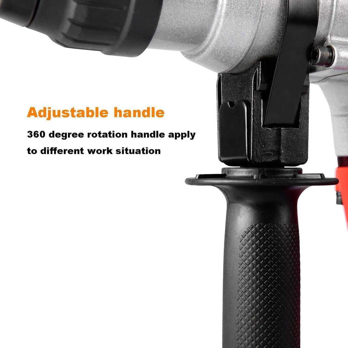 Taladro percutor rotativo de alta resistencia MPT de 1 pulgada SDS-plus de 8,5 amperios, 3 funciones, incluye 3 brocas, grasa, cincel con estuche - DIGVICE MX